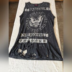 Black Distressed Graphic Tee